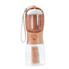 Portable Dog Water Bottle with Food Container and Waste Bag Holder