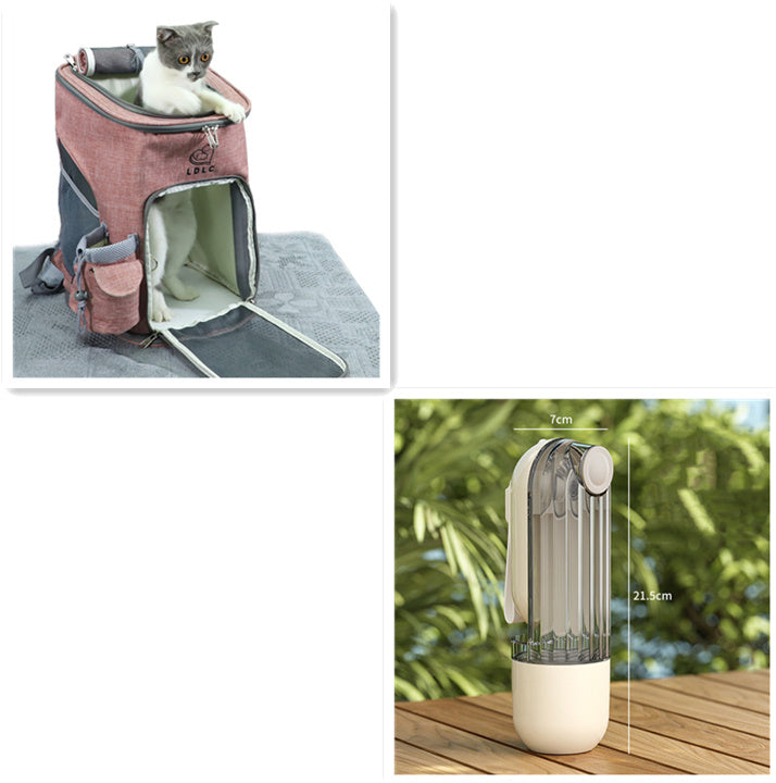 Two in One Pet Water and Food Cup for Dogs Portable Travel Drinking Bottle
