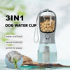 Portable Dog Water Bottle with Food Container and Waste Bag Holder