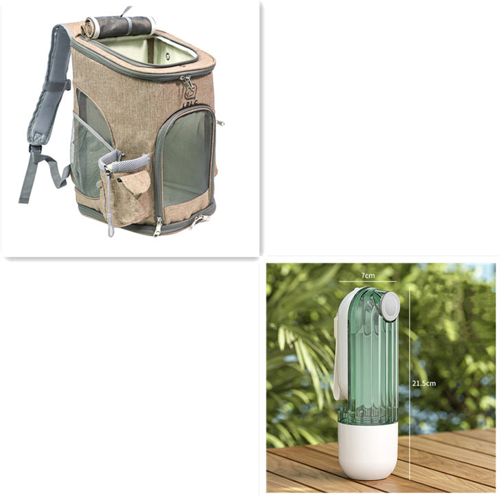 Two in One Pet Water and Food Cup for Dogs Portable Travel Drinking Bottle