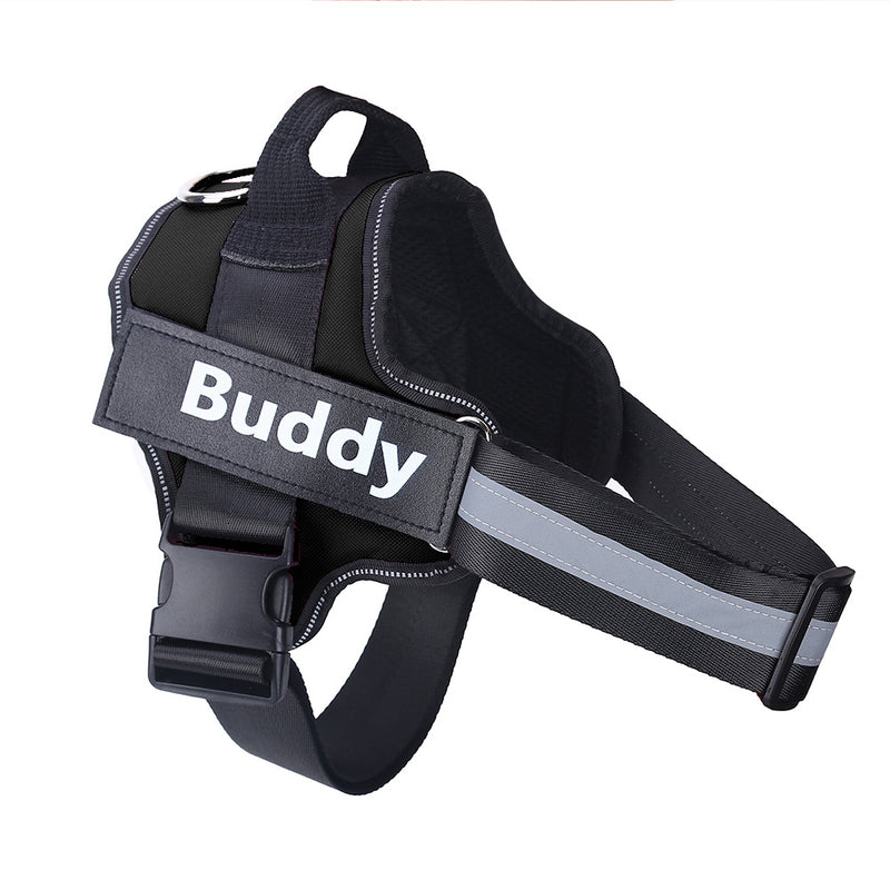 Personalized No Pull Dog Harness with Reflective Adjustable Vest and Custom Patch for All Dog Sizes