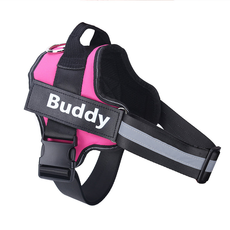Personalized No Pull Dog Harness with Reflective Adjustable Vest and Custom Patch for All Dog Sizes