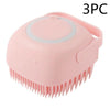 Silicone Pet Bath Massage Glove Brush for Dogs and Cats with Shampoo Dispenser