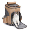 Portable Folding Pet Backpack with Trolley Wheels for Cats and Small Dogs