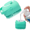 Pet Shampoo Massage Brush for Dogs and Cats with Soft Silicone Bristles