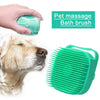 Pet Shampoo Massage Brush for Dogs and Cats with Soft Silicone Bristles