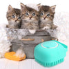 Pet Shampoo Massage Brush for Dogs and Cats with Soft Silicone Bristles