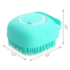 Pet Shampoo Massage Brush for Dogs and Cats with Soft Silicone Bristles