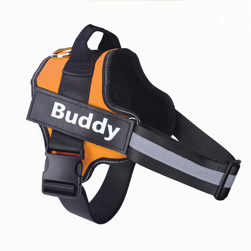 Personalized No Pull Dog Harness with Reflective Adjustable Vest and Custom Patch for All Dog Sizes