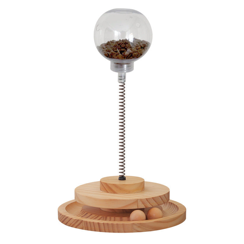 Cat Treat Dispenser Toy with Catnip and Spring Design for Cats and Small Dogs