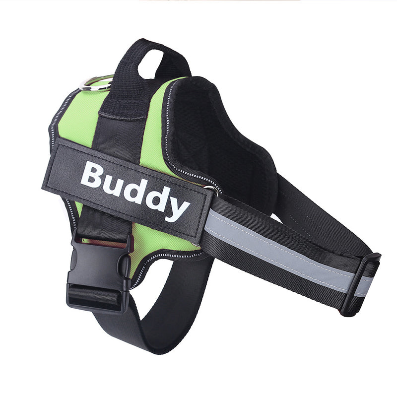 Personalized No Pull Dog Harness with Reflective Adjustable Vest and Custom Patch for All Dog Sizes