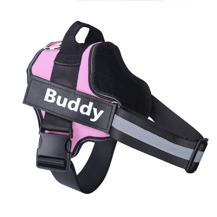 Personalized No Pull Dog Harness with Reflective Adjustable Vest and Custom Patch for All Dog Sizes
