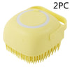 Silicone Pet Bath Massage Glove Brush for Dogs and Cats with Shampoo Dispenser