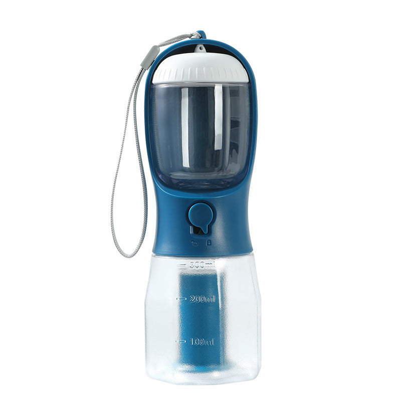 Portable Dog Water Bottle with Food Container and Waste Bag Holder