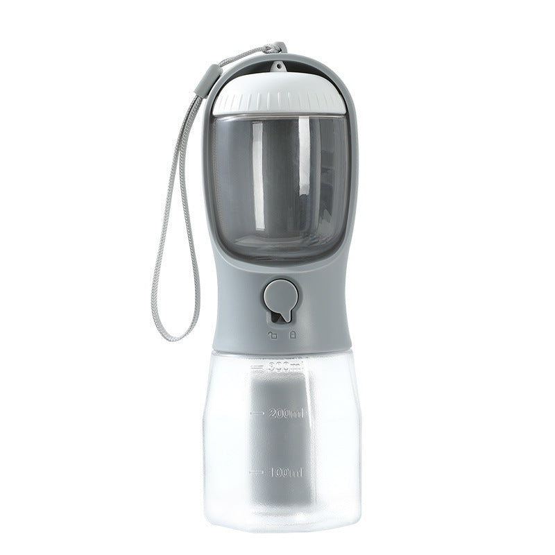 Portable Dog Water Bottle with Food Container and Waste Bag Holder