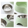 Double Pet Bowls for Dogs and Cats with Stainless Steel Food and Water Dishes