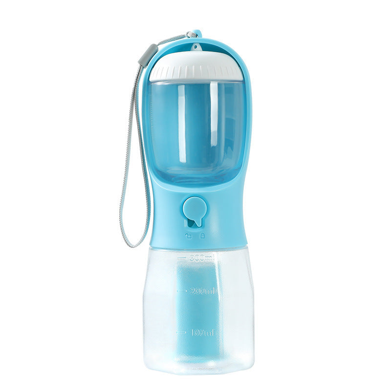Portable Dog Water Bottle with Food Container and Waste Bag Holder