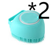 Silicone Pet Bath Massage Glove Brush for Dogs and Cats with Shampoo Dispenser