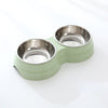 Double Pet Bowls for Dogs and Cats with Stainless Steel Food and Water Dishes