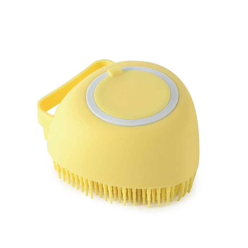 Silicone Pet Bath Massage Glove Brush for Dogs and Cats with Shampoo Dispenser