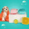 Soft Silicone Pet Bath Brush with Shampoo Dispenser for Dogs and Cats