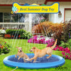 Non Slip Splash Pad for Kids and Dogs Outdoor Water Play Mat with Fountain Spray