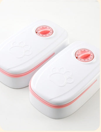Automatic Pet Feeder with Timer and Stainless Steel Bowl for Dogs and Cats