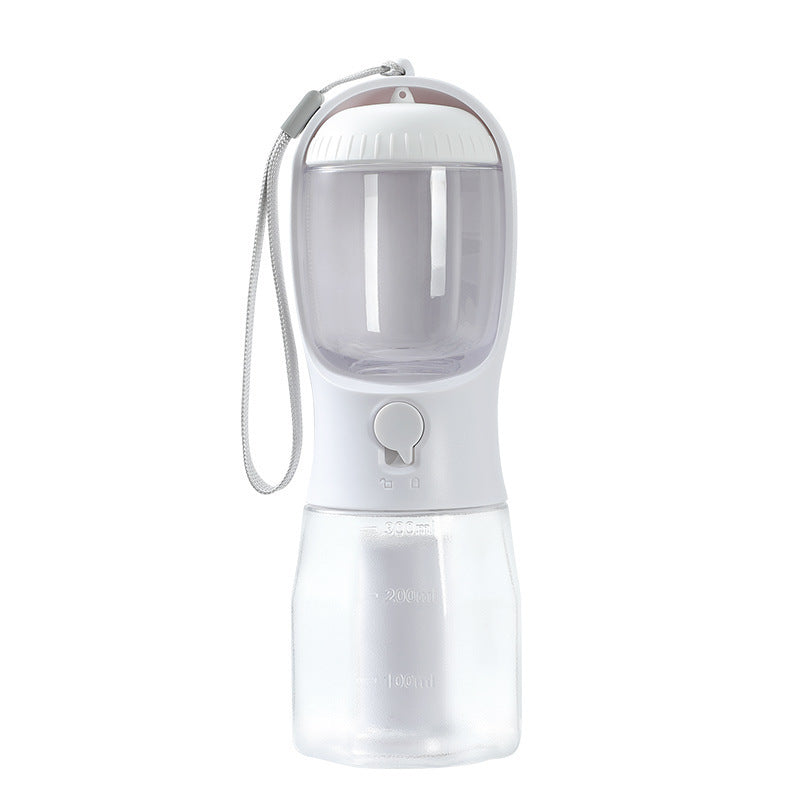 Portable Dog Water Bottle with Food Container and Waste Bag Holder