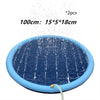 Non Slip Splash Pad for Kids and Dogs Outdoor Water Play Mat with Fountain Spray