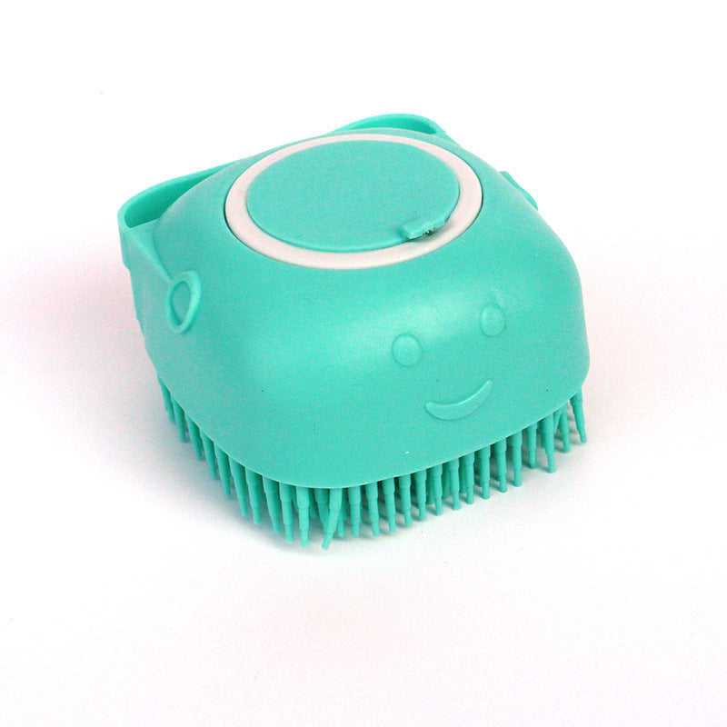 Silicone Pet Bath Massage Glove Brush for Dogs and Cats with Shampoo Dispenser
