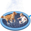 Non Slip Splash Pad for Kids and Dogs Outdoor Water Play Mat with Fountain Spray