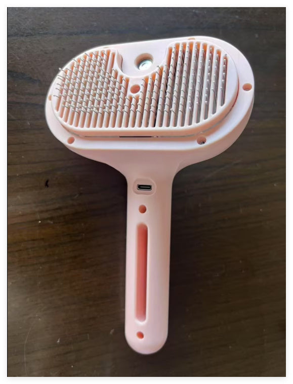 Self Cleaning Pet Grooming Brush with Mist Spray for Dogs and Cats
