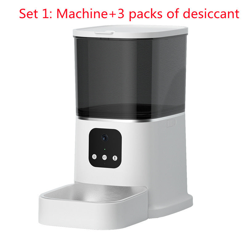 Smart Automatic Pet Feeder with App Control Timer and Voice Recorder for Dogs and Cats