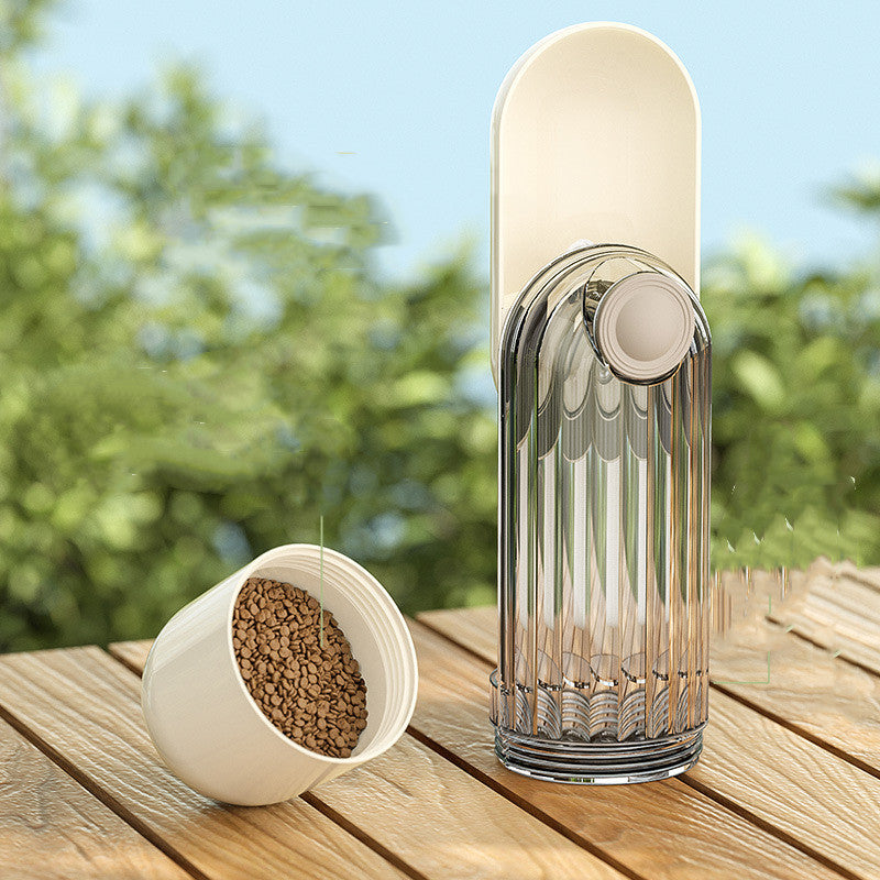 Two in One Pet Water and Food Cup for Dogs Portable Travel Drinking Bottle