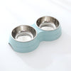 Double Pet Bowls for Dogs and Cats with Stainless Steel Food and Water Dishes