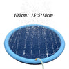 Non Slip Splash Pad for Kids and Dogs Outdoor Water Play Mat with Fountain Spray