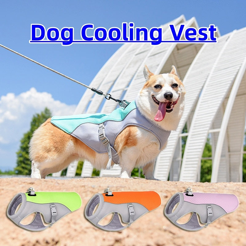 Dog Cooling Vest for Summer Breathable Sunproof Clothing for Outdoor Walking