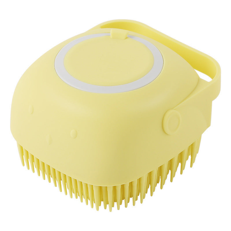 Silicone Pet Bath Massage Glove Brush for Dogs and Cats with Shampoo Dispenser