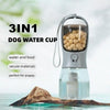 Portable Dog Water Bottle with Food Container and Waste Bag Holder