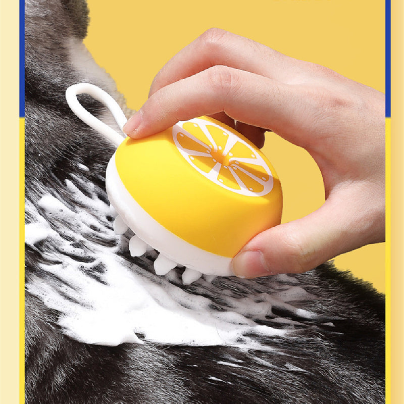 Two in One Pet Bath Brush and Massage Comb for Dogs and Cats