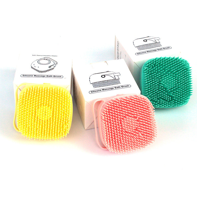 Silicone Pet Bath Massage Glove Brush for Dogs and Cats with Shampoo Dispenser