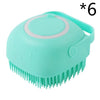Silicone Pet Bath Massage Glove Brush for Dogs and Cats with Shampoo Dispenser