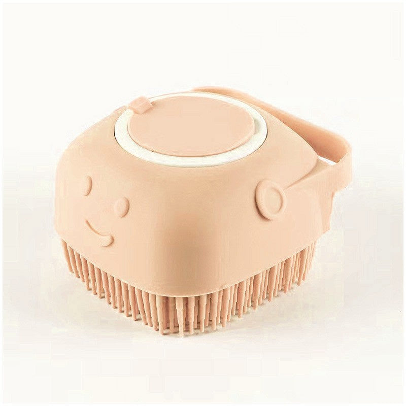 Silicone Pet Bath Massage Glove Brush for Dogs and Cats with Shampoo Dispenser