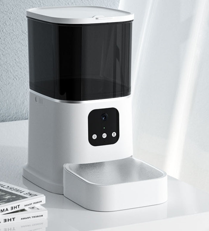Smart Automatic Pet Feeder with App Control Timer and Voice Recorder for Dogs and Cats
