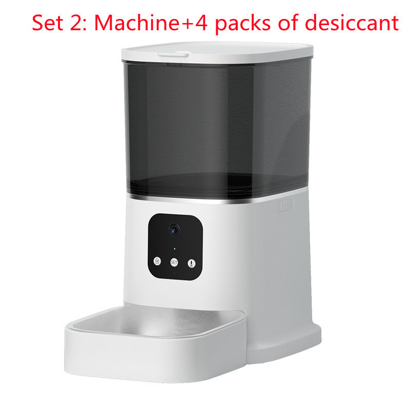 Smart Automatic Pet Feeder with App Control Timer and Voice Recorder for Dogs and Cats