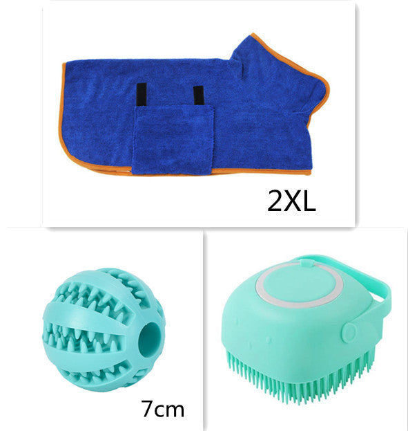Silicone Pet Bath Massage Glove Brush for Dogs and Cats with Shampoo Dispenser