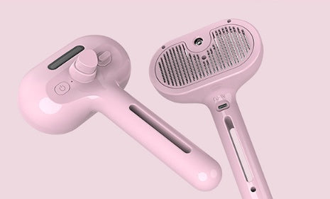 Self Cleaning Pet Grooming Brush with Mist Spray for Dogs and Cats